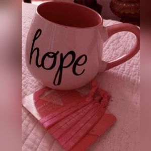 NWT 'hope' Breast Cancer Mug Set